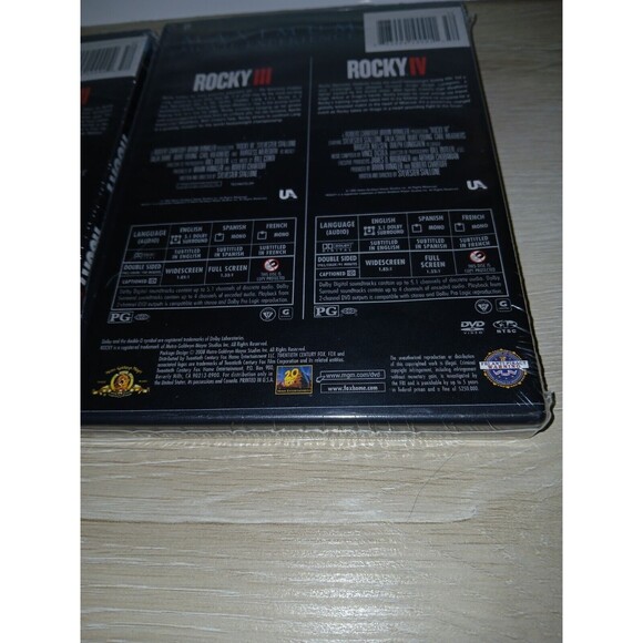Rocky DVDs 1-4 Double Feature Sylvester Stallone Walmart Tag MGM 2008 Sealed - Picture 15 of 16